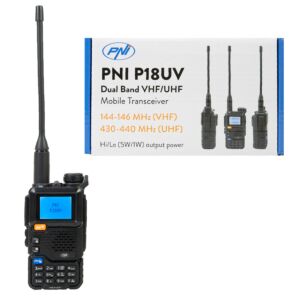 Emisora de radio portátil VHF/UHF PNI P18UV, doble banda