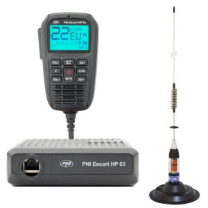 Paquete de estación de radio CB PNI Escort HP 65 ASQ y antena CB PNI ML70 con imán