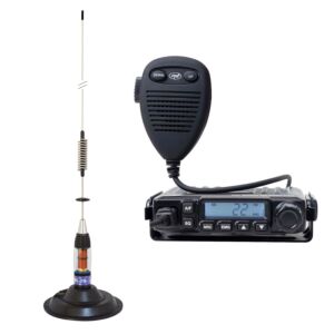 Paquete de estación de radio CB PNI Escort HP 6500 PRO, ASQ, VOX, NRC con antena CB PNI ML70 con imán