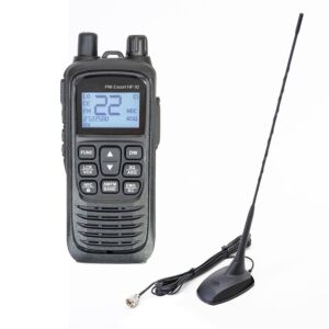 Kit de estación de radio CB portátil PNI Escort HP 92 multiestándar 4W, 12-24V AM-FM con antena CB PNI Extra 48 con imán
