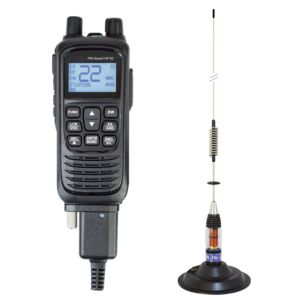 Kit de estación de radio CB portátil PNI Escort HP 92 multiestándar 4W, 12-24V AM-FM con antena CB PNI ML70 con imán