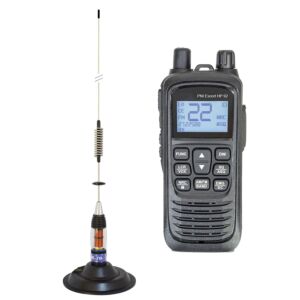 Kit de estación de radio CB portátil PNI Escort HP 92 multiestándar 4W, 12-24V AM-FM con antena CB PNI ML70 con imán