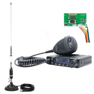 Paquete de estación de radio CB PNI Escort HP 6550 con PNI ECH01 instalado + antena CB PNI S75 con imán