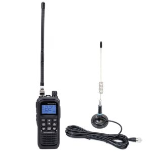 PNI Escort HP 92 Multi Standard 4W, 12-24V Paquete de Estación de Radio CB Portátil AM-FM con antena CB PNI ML29 con imán