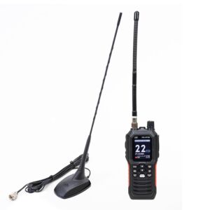 Estación de radio portátil portátil PNI Escort HP 102, 4W, 12V-24V, AM-FM con antena PNI Extra 48 CB con imán