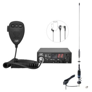 CB PNI ESCORT HP 8001L ASQ Radio Station Pack + Antena CB PNI S75 con cable y montaje fijo