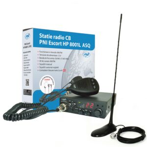 CBI Radio CBI ESCORT HP 8001L ASQ + Auriculares HS81L + CB PNI Extra 45 imán antena