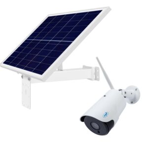 Cámara de videovigilancia inalámbrica PNI IP52LR y panel solar fotovoltaico PNI PSF6020A