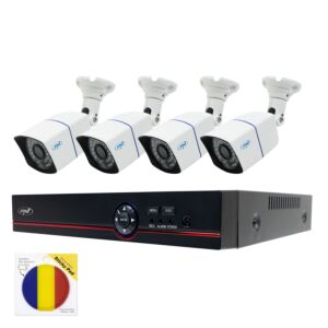 Kit de videovigilancia DVR de 5MP PNI House PTZ1500 - 4 cámaras y paquete de bandera Sticky Pad
