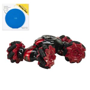 Paquete de juguete de vehículo todoterreno Silvercloud RedTwo con control remoto y almohadilla adhesiva azul incluida.