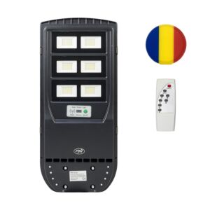 Paquete PNI SL220 200W Farola de Lámpara con Panel Solar Integrado + Bandera de Regalo para Sticky Pad