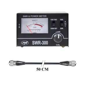 Paquete de reflectómetro medidor PNI SWR-300 PWR-SWR, para medición de ROE y cable de conexión PNI R50.