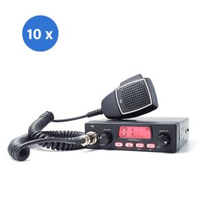 Caja con 10 estaciones de radio CB TTi TCB-550 N con silenciador automático.