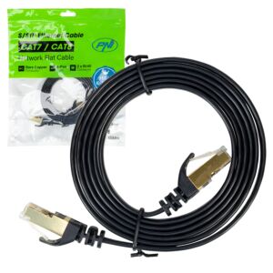 Cable de red plano CAT7 negro