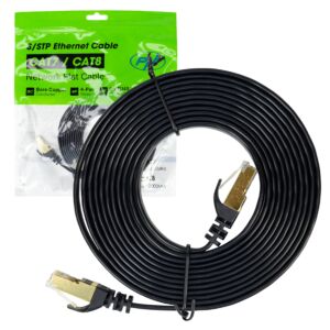 Cable de red plano CAT7 negro