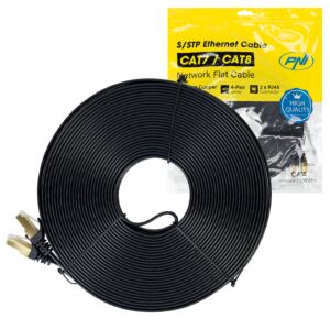 Cable de red plano CAT7 negro