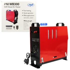 Calefacción estacionaria para vehículos PNI WB300 Diesel 5kW 12V/24V, 230V, 10 niveles de potencia sirocou