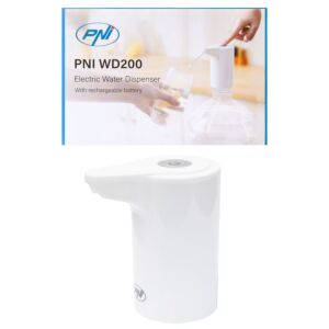 Bomba eléctrica para botella de agua PNI WD200 Carga USB-C, batería de 800 mAh