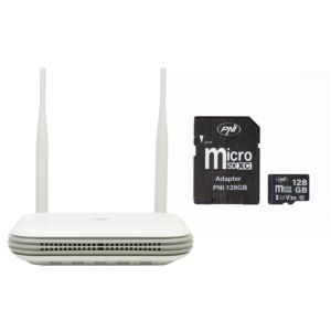 Paquete NVR inalámbrico PNI House WIFI800 y tarjeta microSD de 128 GB