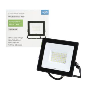 Foco LED delgado PNI GreenHouse GreenHouse WS51 50W, 6400K, 5000lm, 184.5*29*160mm