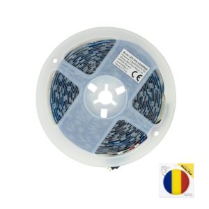 Paquete de tiras LED PNI 5050RGB 300 LEDs, RGB, regulable, luces de 5 metros, IP20 y bandera de sticky pad incluido