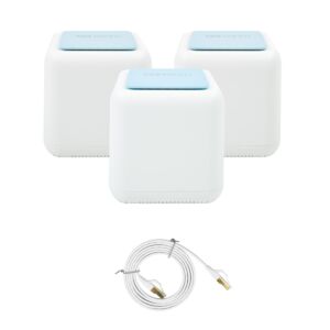 Paquete de sistema de malla Wi-Fi Gigabit PNI GB1200 y cable de red plano CAT8 S/STP 1bc PNI U8015W de 1,5 m