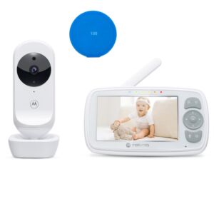 Paquete Video Baby Monitor Motorola VM34 con pantalla de 4,3 pulgadas + Sticky Pad Azul