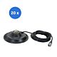 Caja con 20 bases magnéticas PNI 145/PL de 145 mm, cable de 4 m y conector PL259.