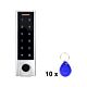 Paquete de teclado de control de acceso PNI DK350 con Wi-Fi, aplicación Tuya y 10 piezas de etiqueta TEM01 125 KHz 64 bit