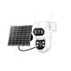 Cámara de videovigilancia IP974S GSM 4G AOV, PTZ, doble lente de 2MP + 2MP, panel solar de 8W, batería de 7800mAh.