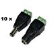 Juego de 10 conectores hembra/macho PNI M02 para sistemas de vigilancia