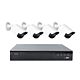 Kit de videovigilancia PNI House IPMAX POE22S, NVR y 4 cámaras tipo bala de 4MP