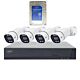 Paquete de kit de videovigilancia PNI House IPMAX POE 8, NVR con 4 cámaras y disco duro PNI SafeHouse de 1 TB.
