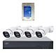 Paquete de kit de videovigilancia PNI House IPMAX POE 8, NVR con 4 cámaras y disco duro PNI SafeHouse de 1 TB.