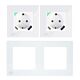 PNI SmartHome WP202 WiFi Smart Kit de doble enchufe con marco de montaje incorporado Control de Internet