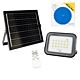 Paquete de reflector LED PNI GreenHouse WS50 PRO de 50 W con panel solar de 6 W y almohadilla adhesiva azul incluida.