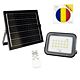 Paquete de reflector LED PNI GreenHouse WS50 PRO de 50 W con panel solar de 6 W y bandera adhesiva incluida.